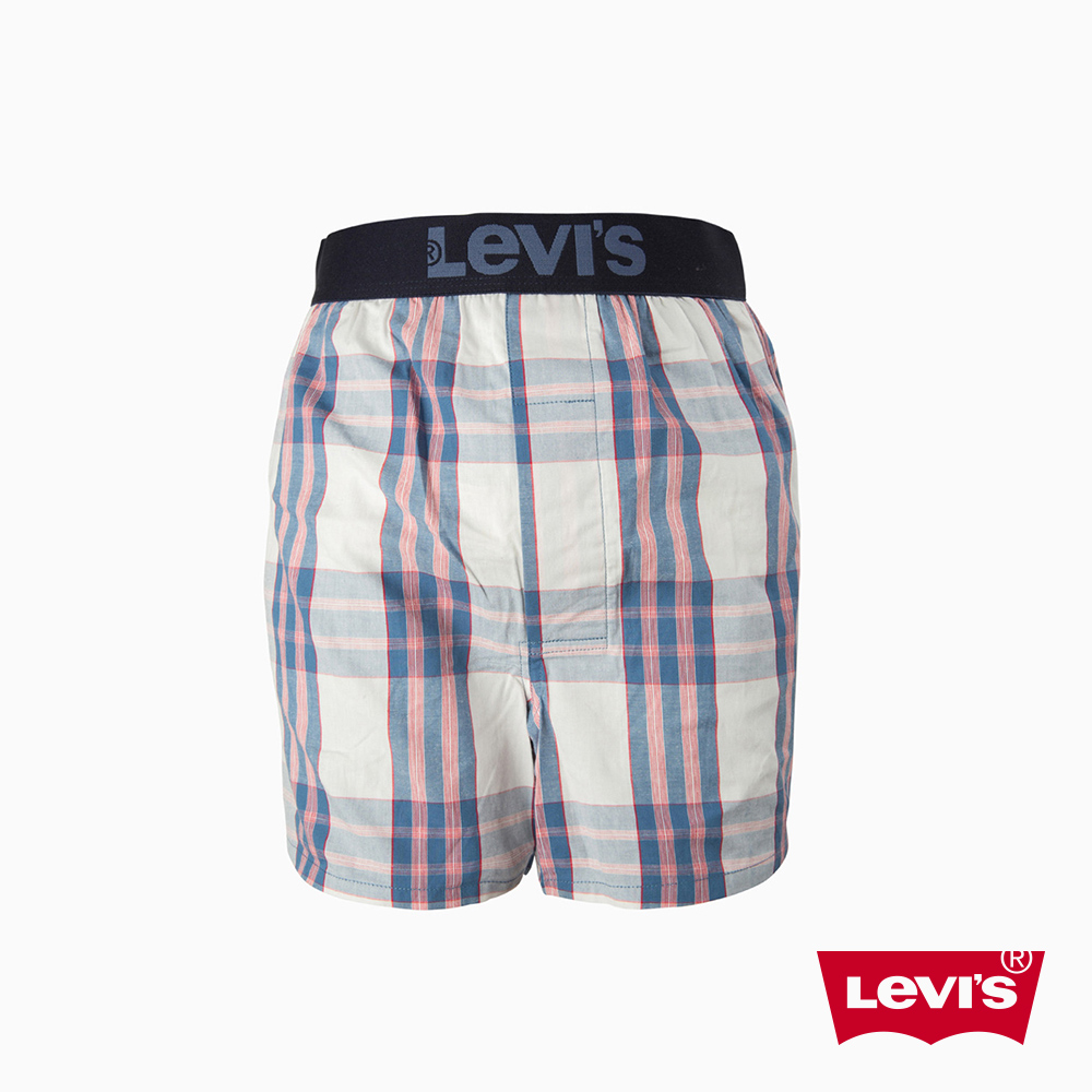 Levis 男款 Woven Boxer 四角褲 藍白格紋 寬鬆舒適