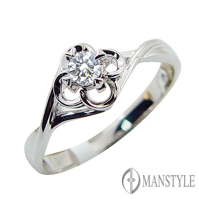 MANSTYLE「花開粲笑」0.10ct 八心八箭鑽戒