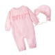 baby童衣 嬰兒連身包屁衣 純棉長袖蕾絲睡袋+嬰兒帽 50785 product thumbnail 2