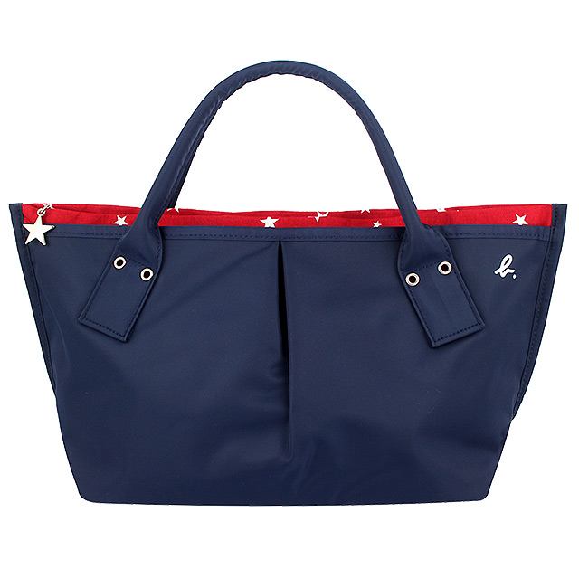 agnes b. 藍色星星紅色內裡水餃包(小)