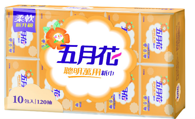 五月花聰明萬用紙巾120抽 x60包/箱