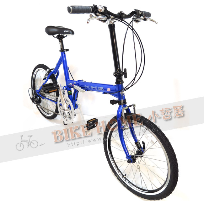 KHS功學社 F20-JJ 20吋16速50-34T鉻鉬鋼折疊單車 藍