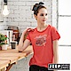 JEEP女裝 圖騰短袖T恤-橘紅色 product thumbnail 1
