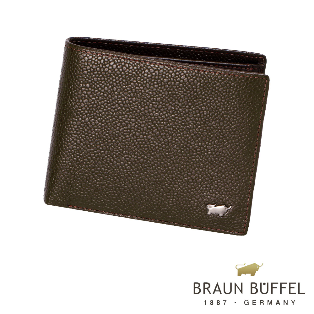 BRAUN BUFFEL 德國小金牛 - CHUCHO丘喬系列12卡中間翻透明窗皮夾 - 可可色