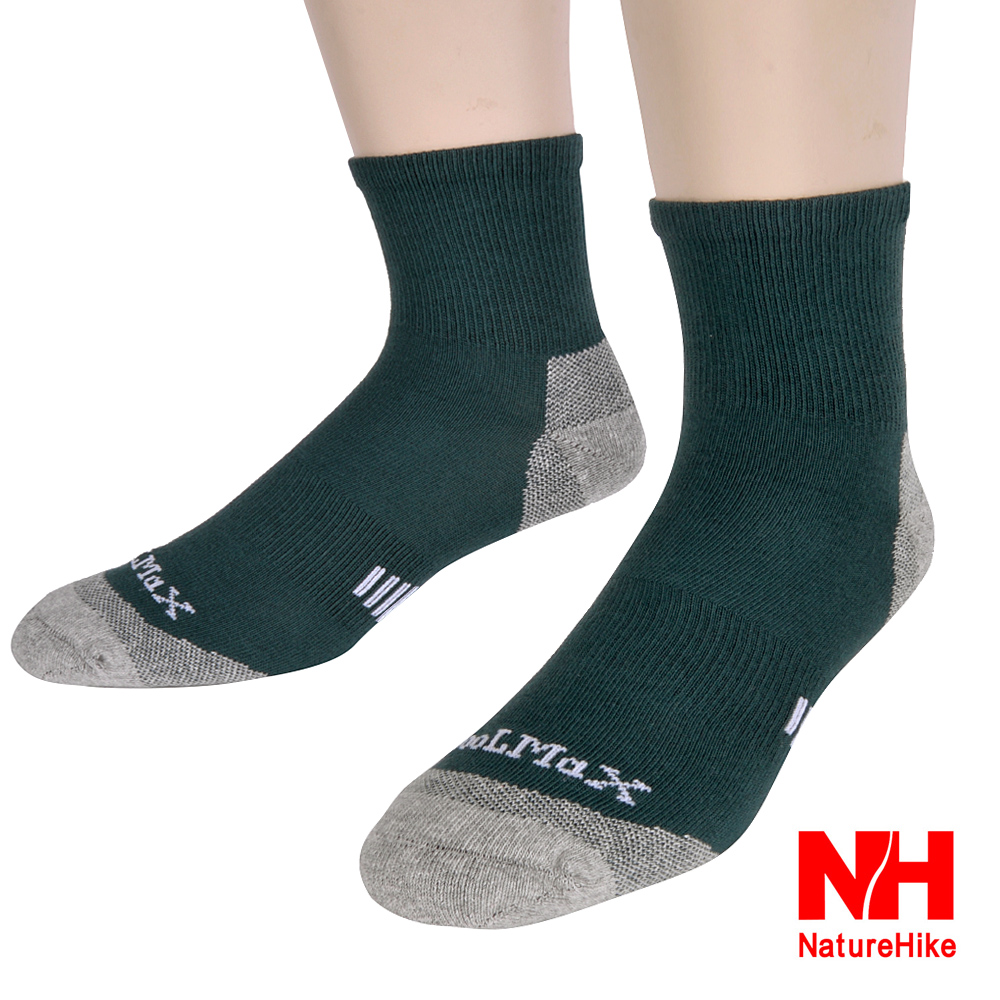 NH 舒適型戶外機能襪 健行襪 登山襪 男款 深綠