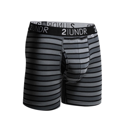 2UNDR Swing Shift 莫代爾吸排內褲(6吋)-黑灰條紋
