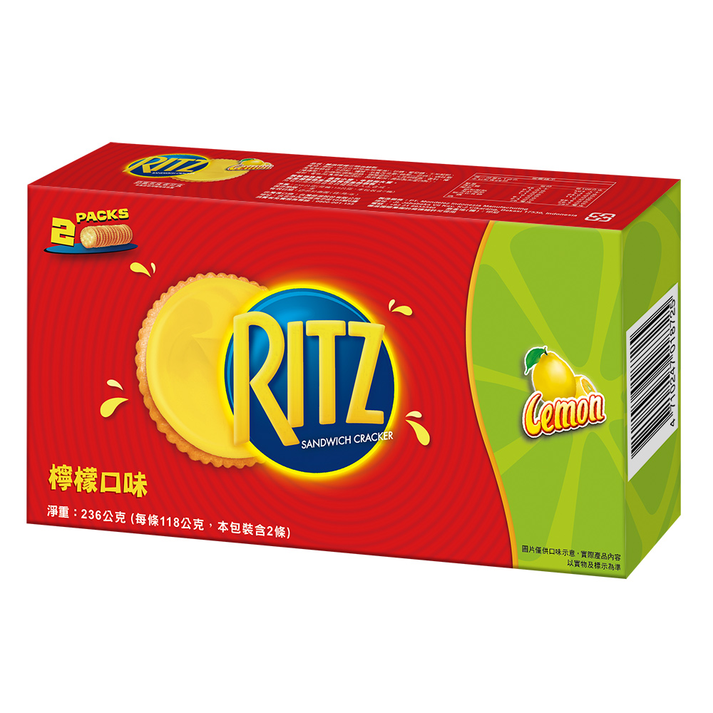 RITZ麗滋 檸檬三明治餅乾(118gx2入)