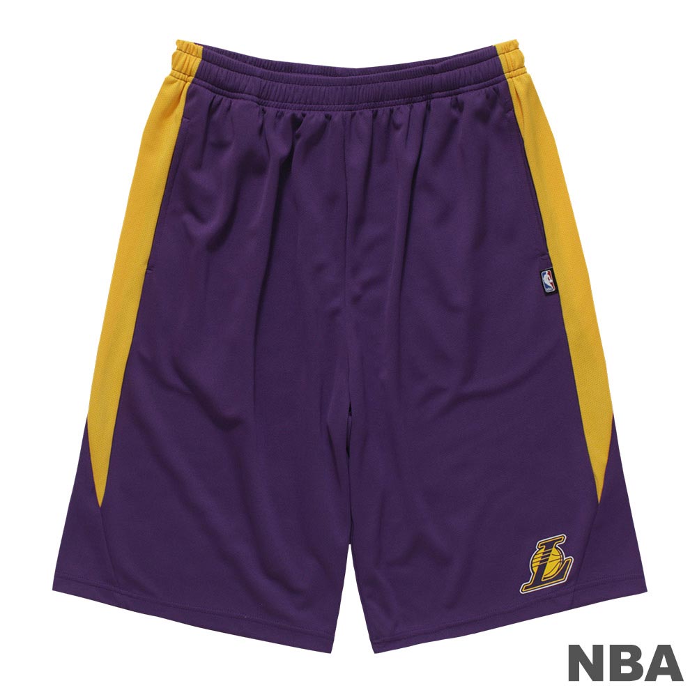 NBA-洛杉磯湖人隊LOGO印花短褲-紫 (男)