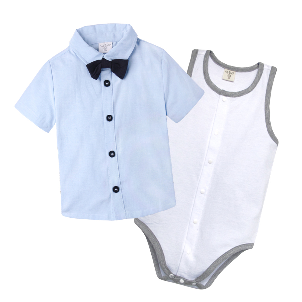 baby童衣 領結襯衫款連體衣爬服 60131 product image 1