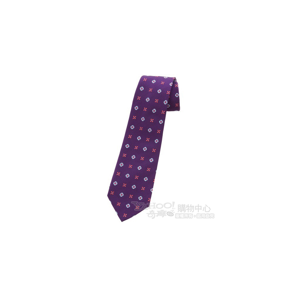 TRUSSARDI 紫色花卉圖紋領帶
