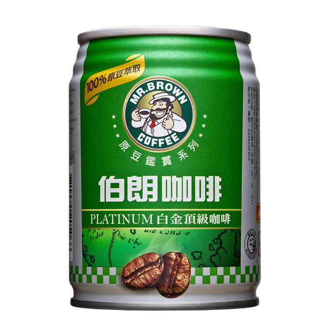 金車 伯朗咖啡原豆鑑賞系列-白金頂級(240mlx24罐)