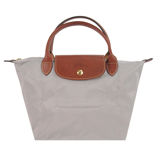 LONGCHAMP Le Pliage 短把摺疊水餃包(小/淺灰)