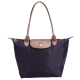 LONGCHAMP Le pliage 長提把摺疊水餃包(小/深紫色) product thumbnail 1