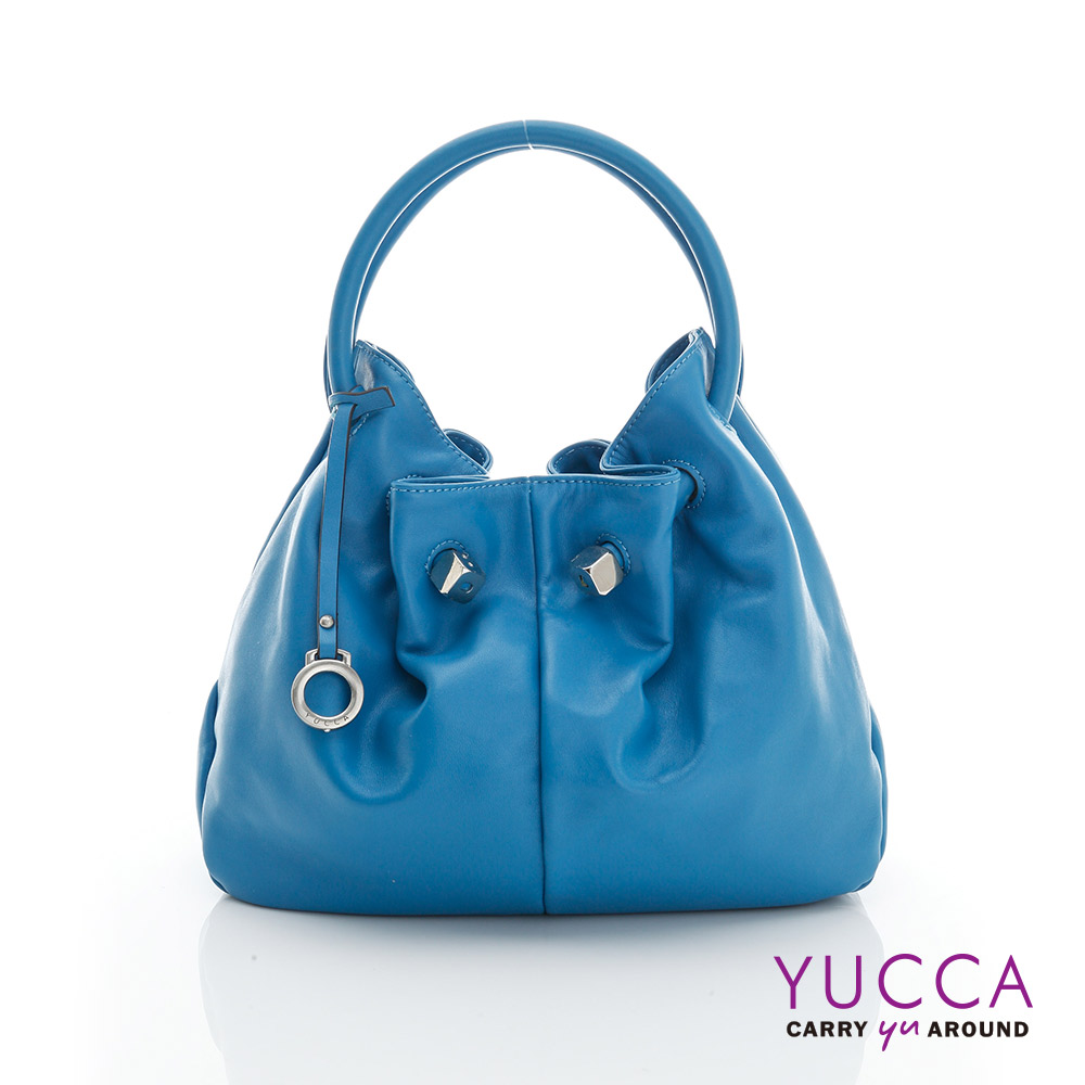 YUCCA - 經典優雅立體球型包-藍色 D012824