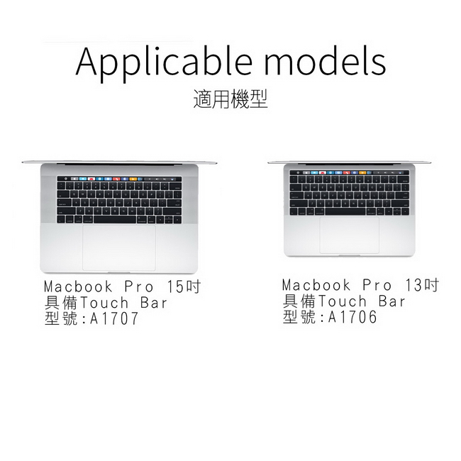 Macbook Pro13 / 15 Touch Bar 鍵盤保護膜 簡體版 快捷鍵
