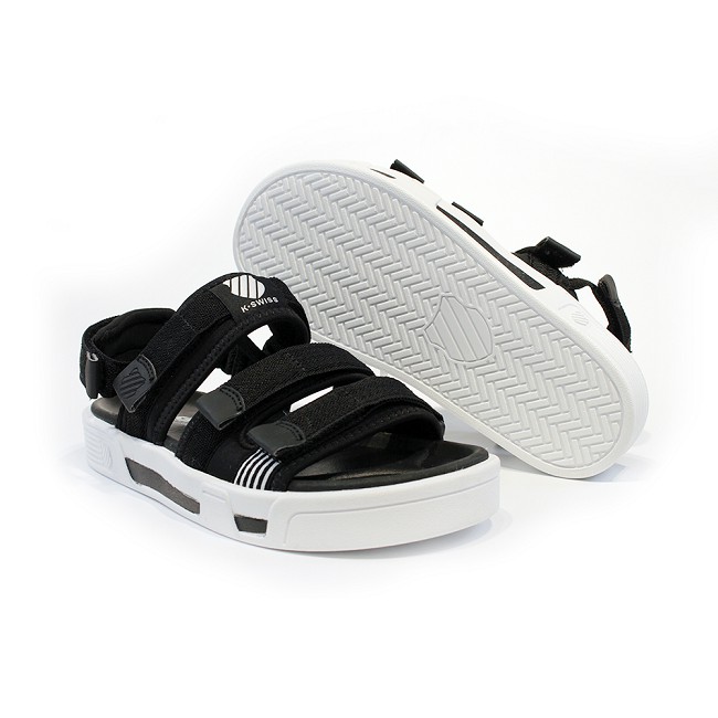 K-SWISS Trini Strap Sandal 休閒涼鞋-女-黑/白