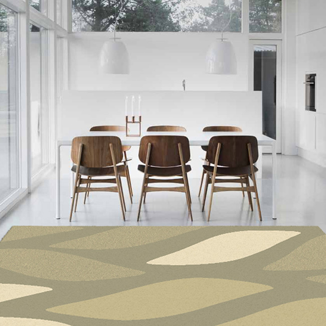 《范登伯格》巴恩-葉片光影細緻質感柔順仿羊毛進口地毯-160X230cm