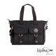 Kipling 斜背包 黑菱格紋素面 product thumbnail 1