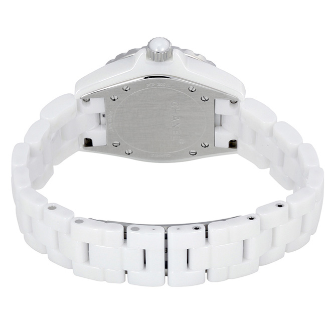 CHANEL 香奈兒 J12 (H1628) 12顆鑽面陶瓷錶-白/33mm