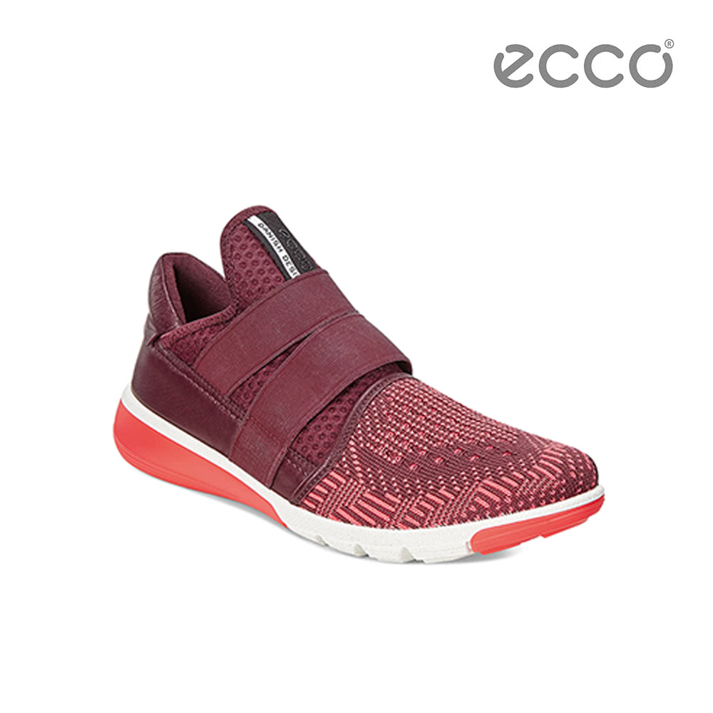 ECCO INTRINSIC 2 3D立體針織套入式休閒鞋-橘紅