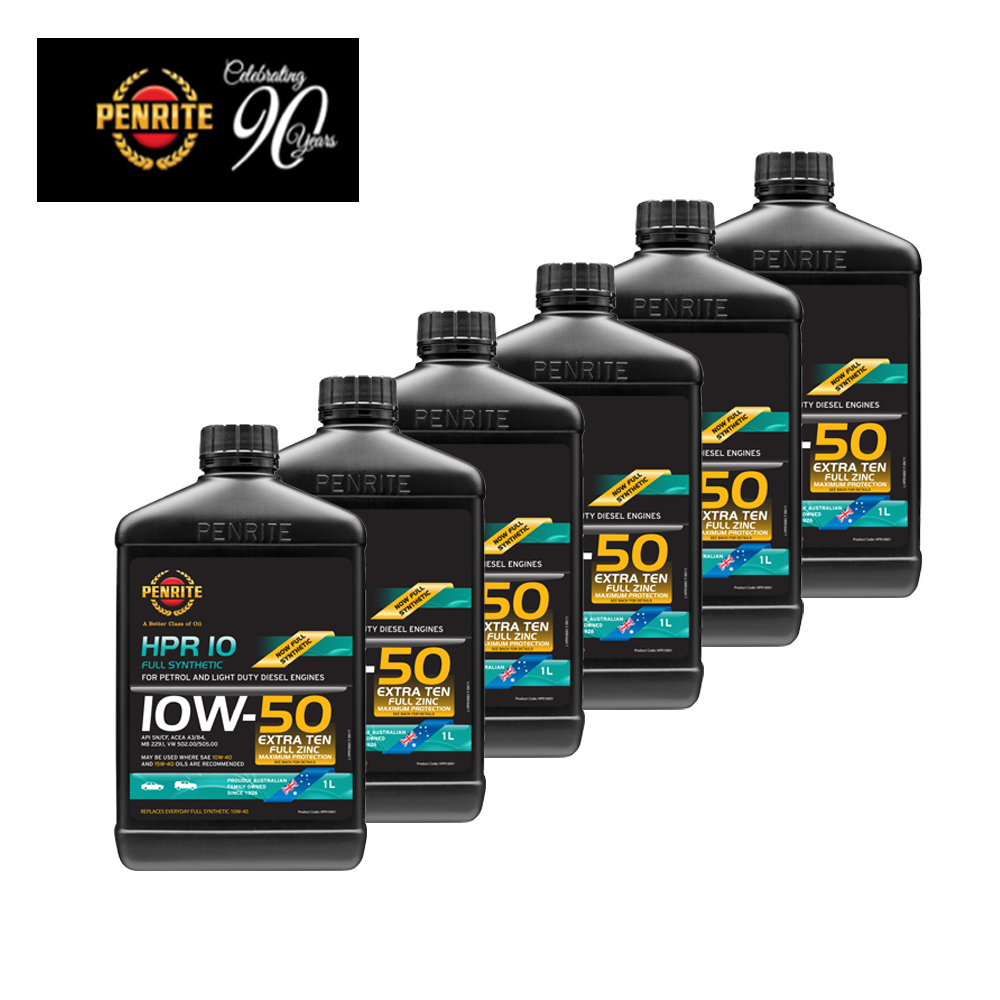 PENRITE 澳洲HPR OIL 高性能加護版10W-50汽柴油通用機油 1L-6瓶裝
