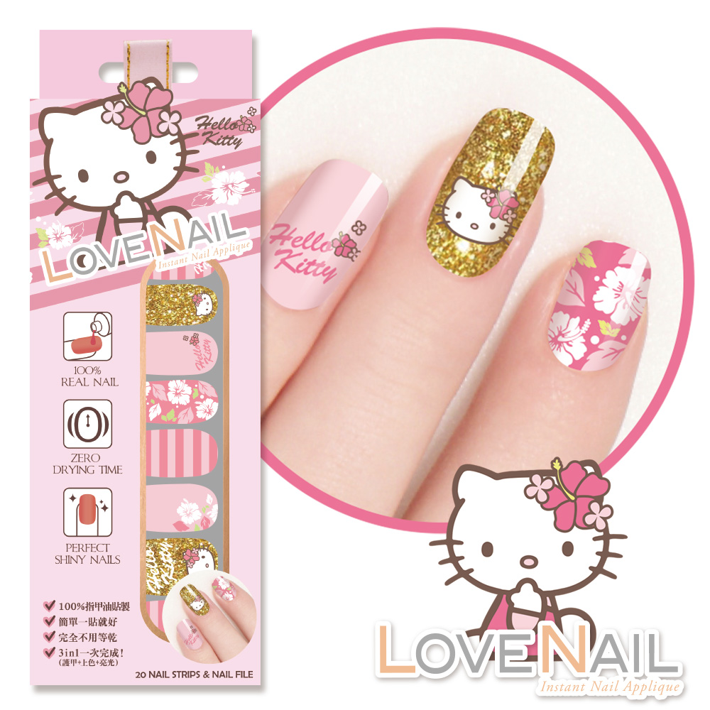 Hello Kitty x LOVE NAIL限定版指甲油貼-扶桑花戀語