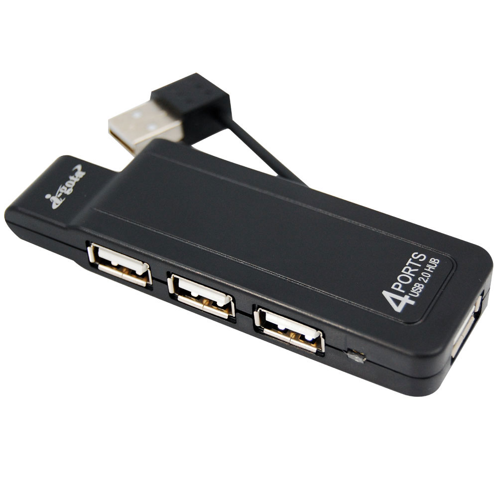 i-gota USB 2.0 4埠 HUB集線器 黑色