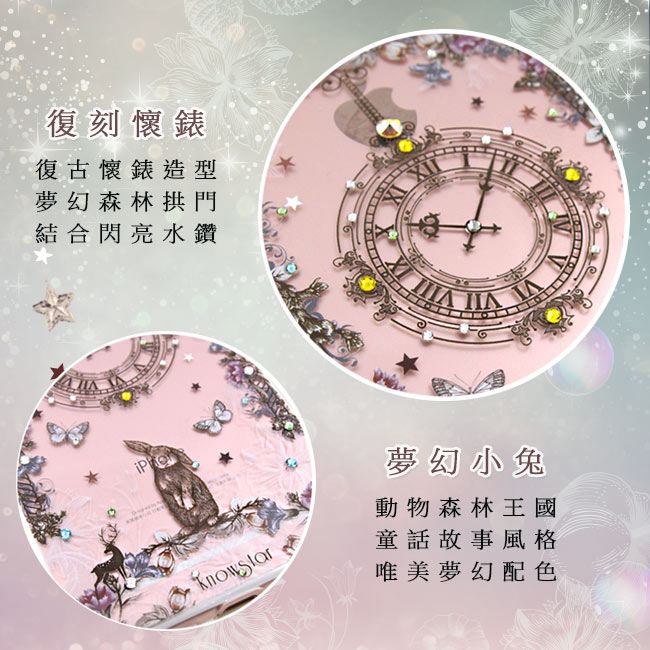KnowStar APPLE IPhone6+/6S Plus奧地利水晶手機鑽殼-懷錶兔