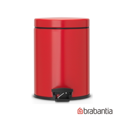 【Brabantia】熱情紅腳踏式垃圾桶5L