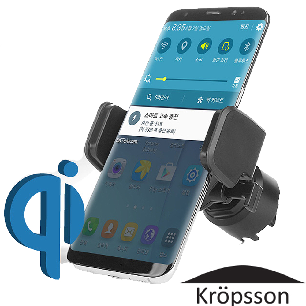 One Touch 韓國kropsson三星閃充iphone 無線充電車架 出風口款 一般手機支架 Yahoo奇摩購物中心