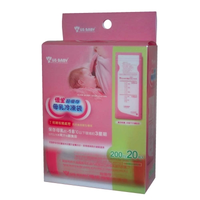 US baby 優生 超優存母乳冷凍袋200ml/20入