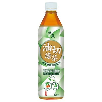 悅氏《健茶到》油切綠茶-無糖 (600mlx6入)