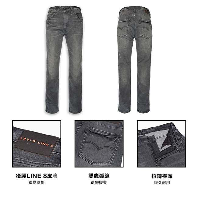 Levis 男款 牛仔褲 Line 8 修身窄管 彈性布料