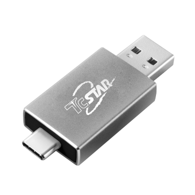 TCSTAR Type-C/USB雙接頭Micro SD讀卡機 TYC-CR001GR