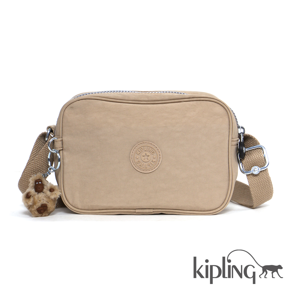 Kipling 斜背包 瑪奇朵素面-小