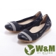W&M 休閒雙色鬆緊設計女鞋平底鞋-黑 product thumbnail 1