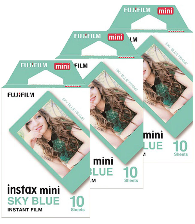 [3盒裝]FUJIFILM instax mini 空白底片(藍邊)