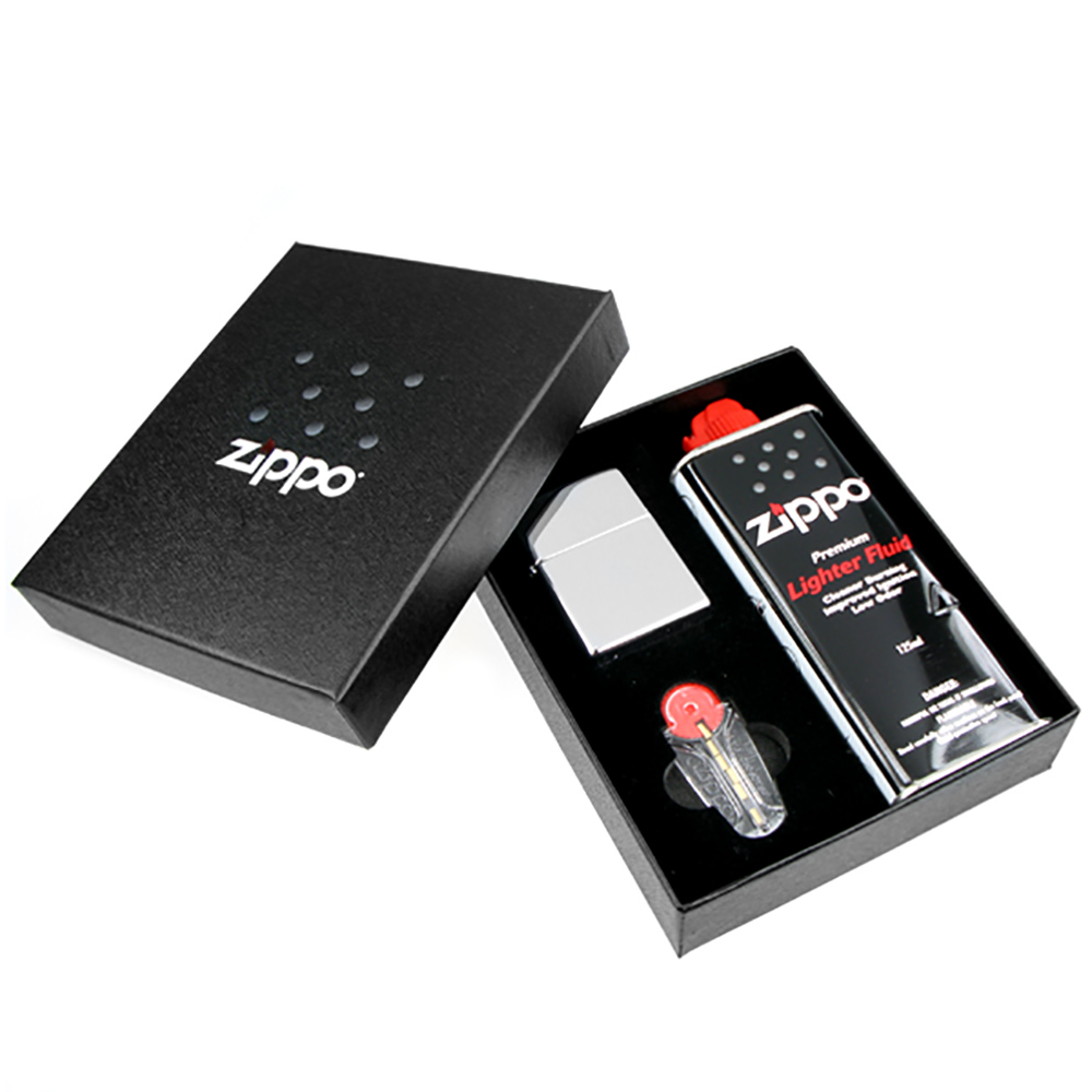 【ZIPPO】原廠禮盒組~附補充油、打火石，可搭配打火機購買