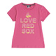 MLB-波士頓紅襪隊漸層效果可愛印花T恤-深粉紅(女) product thumbnail 1