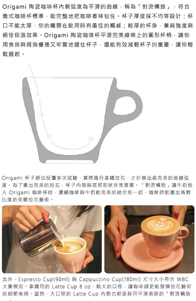 日本 ORIGAMI 摺紙咖啡陶瓷盤(卡布/拿鐵杯兼用, 共11色)