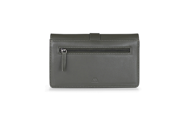 MARKBERG Nova 丹麥手工牛皮鍊帶箭釦兩用肩揹包 手拿包/錢包(夏奇綠)