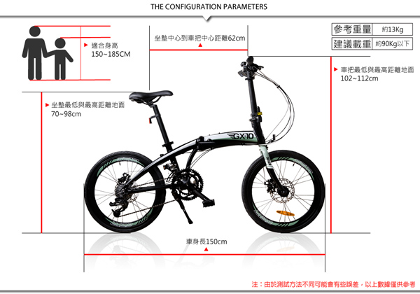 GEAR 碟煞鋁合金SRAM16速海豚車架折疊車_GX10