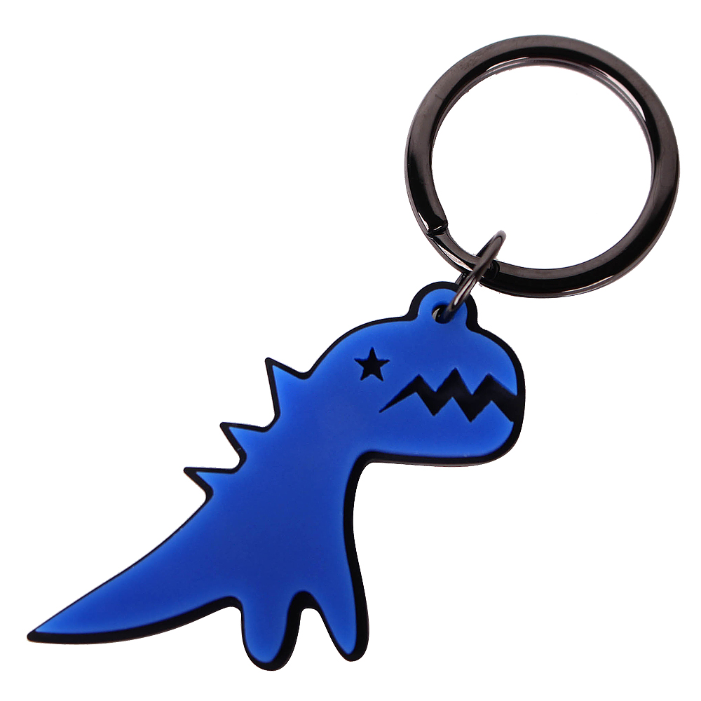 agnes b. SPORT b閃電恐龍鑰匙圈-藍