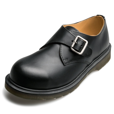 Dr.Martens-經典JOEY單扣鋼頭孟克鞋-男款-黑色