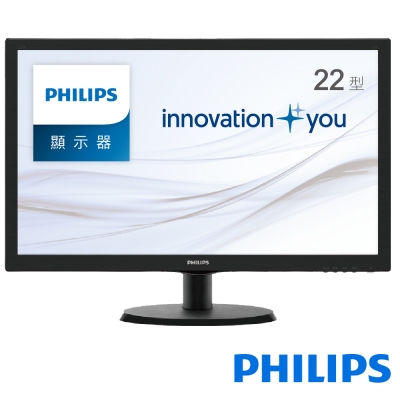 PHILIPS 223V5LSB2 22型LED寬電腦螢幕