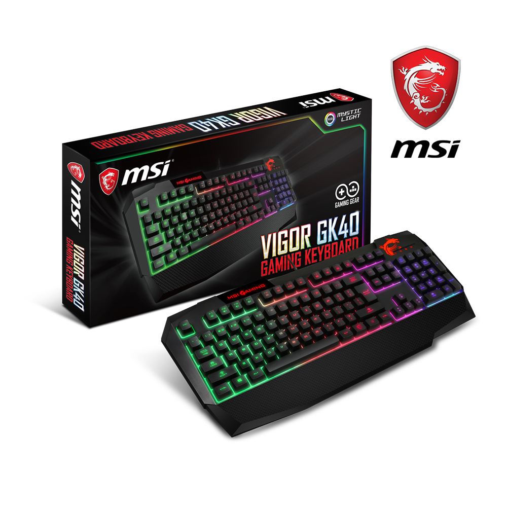 MSI微星 Vigor GK40 RGB 防潑水電競鍵盤