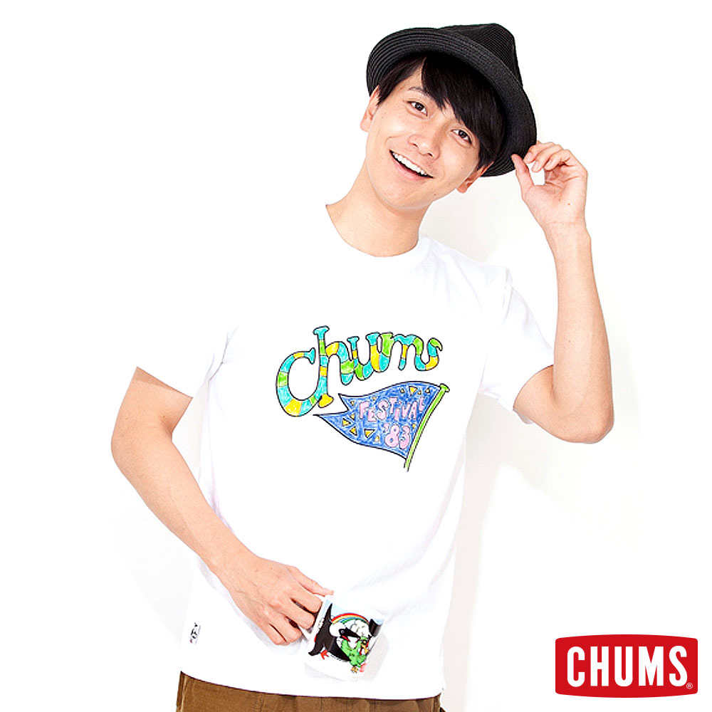 CHUMS 男 Festival 83 CWC 短袖T-Shirt 白