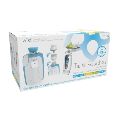 美國Kiinde Twist 180cc(80入)多功能母乳儲存袋1盒