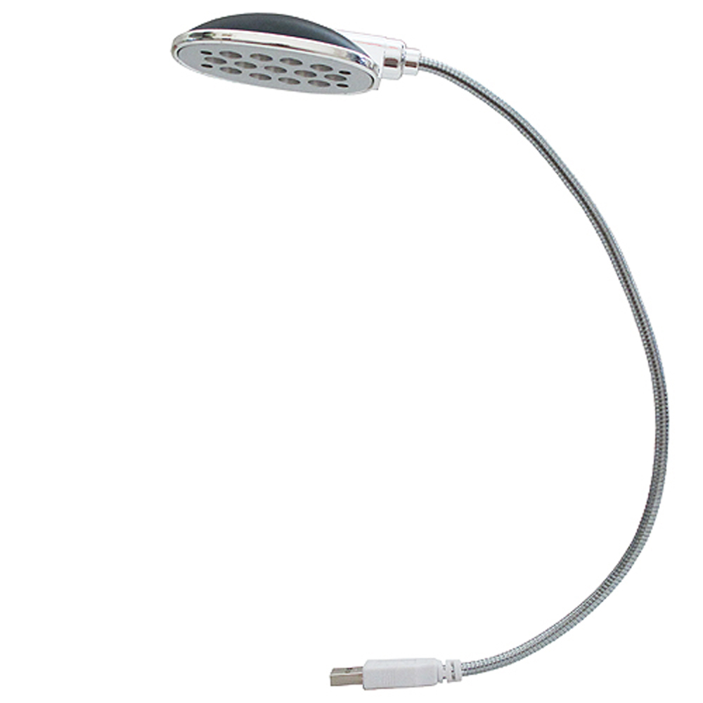 月陽13LED自由蛇頸調整超白光USB燈(998USB)