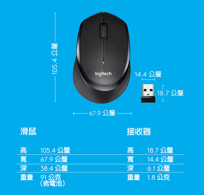 羅技 M331 SilentPlus 靜音滑鼠